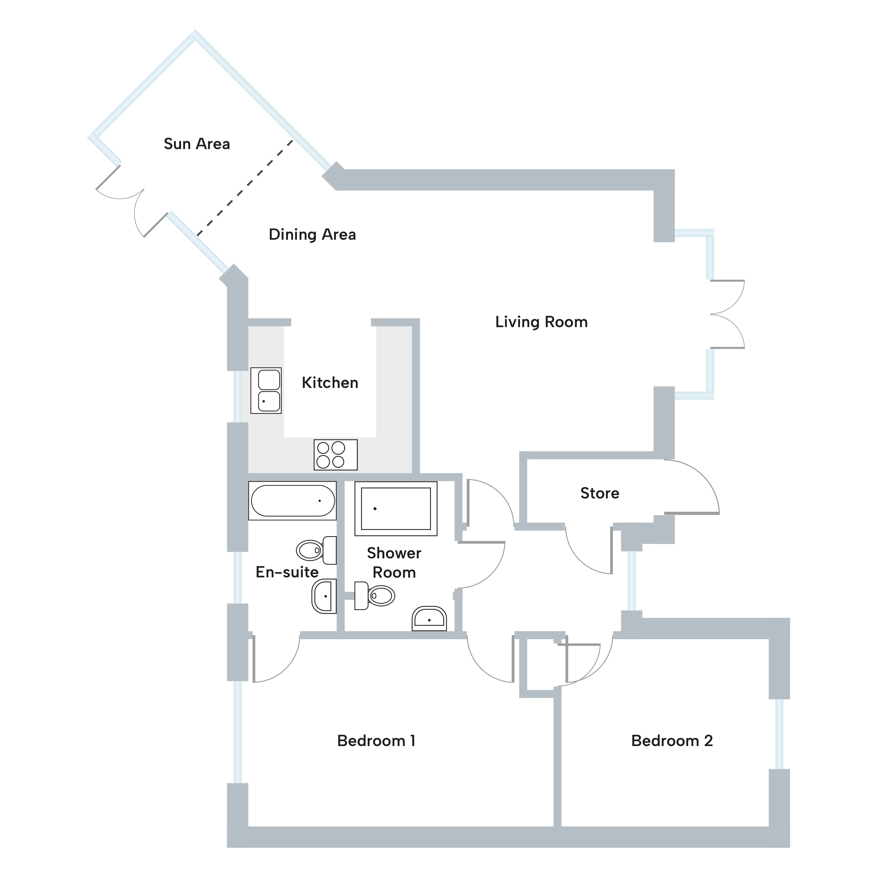 Floorplan of The Daffodil at Kenwith Meadows