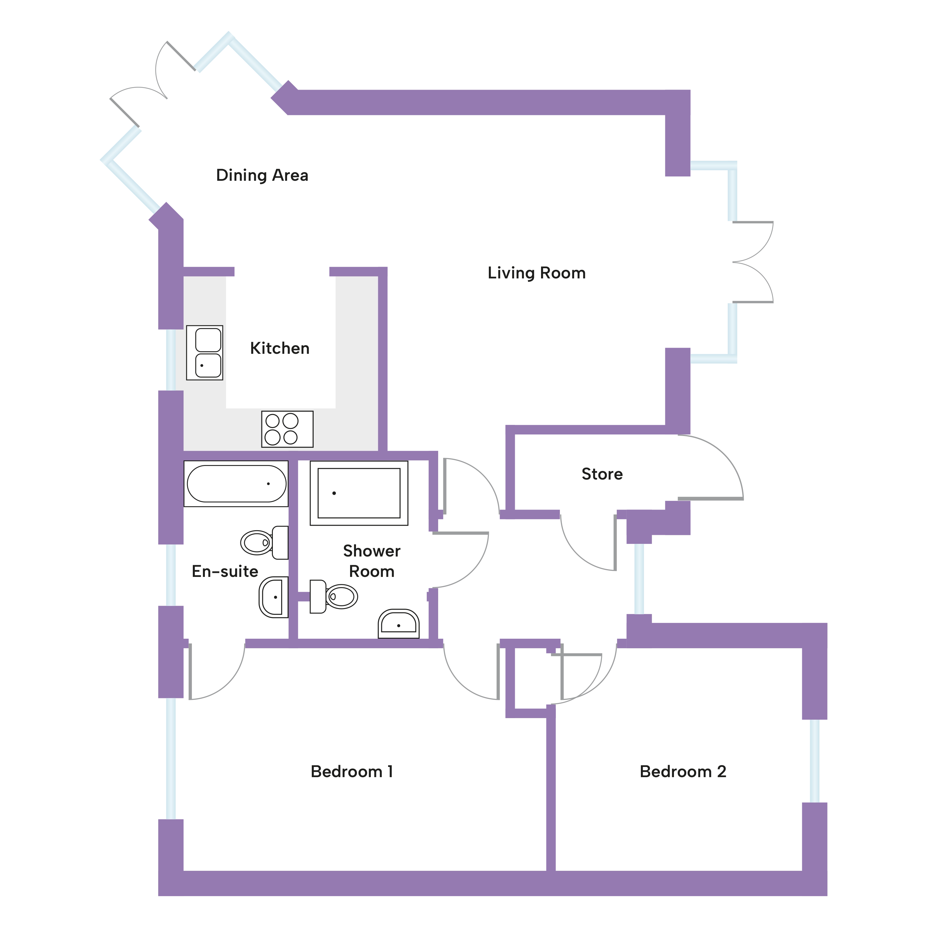 Floorplan of The Daffodil at Kenwith Meadows