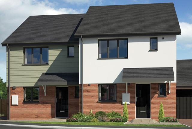 Exterior of houses at Honey Farm development in South Molton