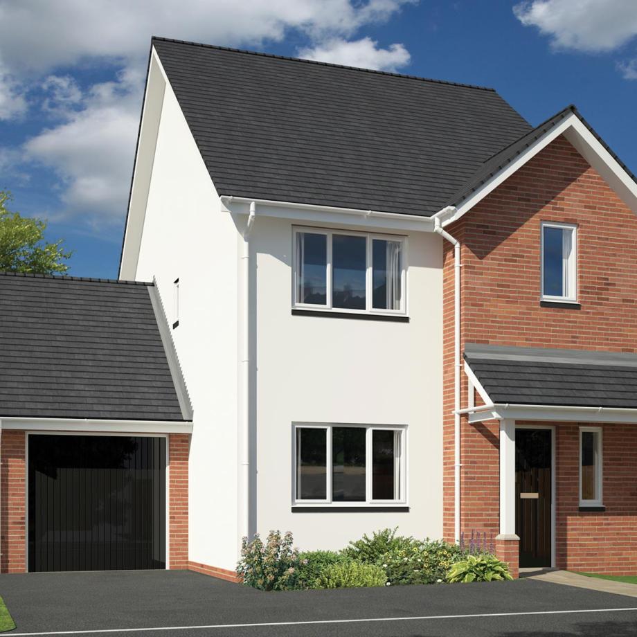 Exterior of new home at Osborne Gardens housing development in Barnstaple