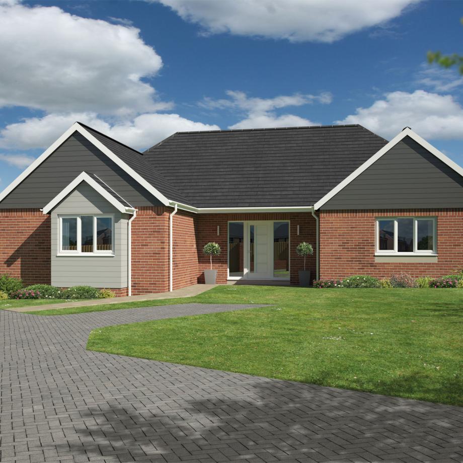 Exterior of new bungalow at Anchorwood View in Barnstaple