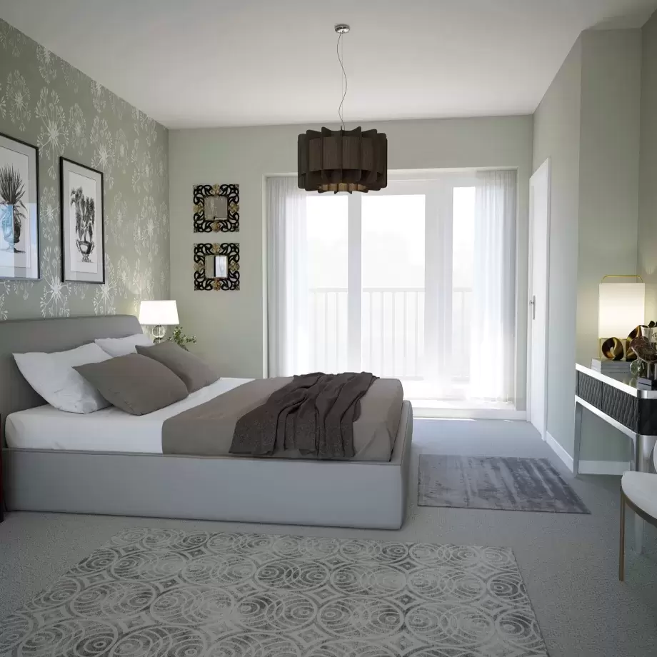 Large Double Bedroom with modern finishes