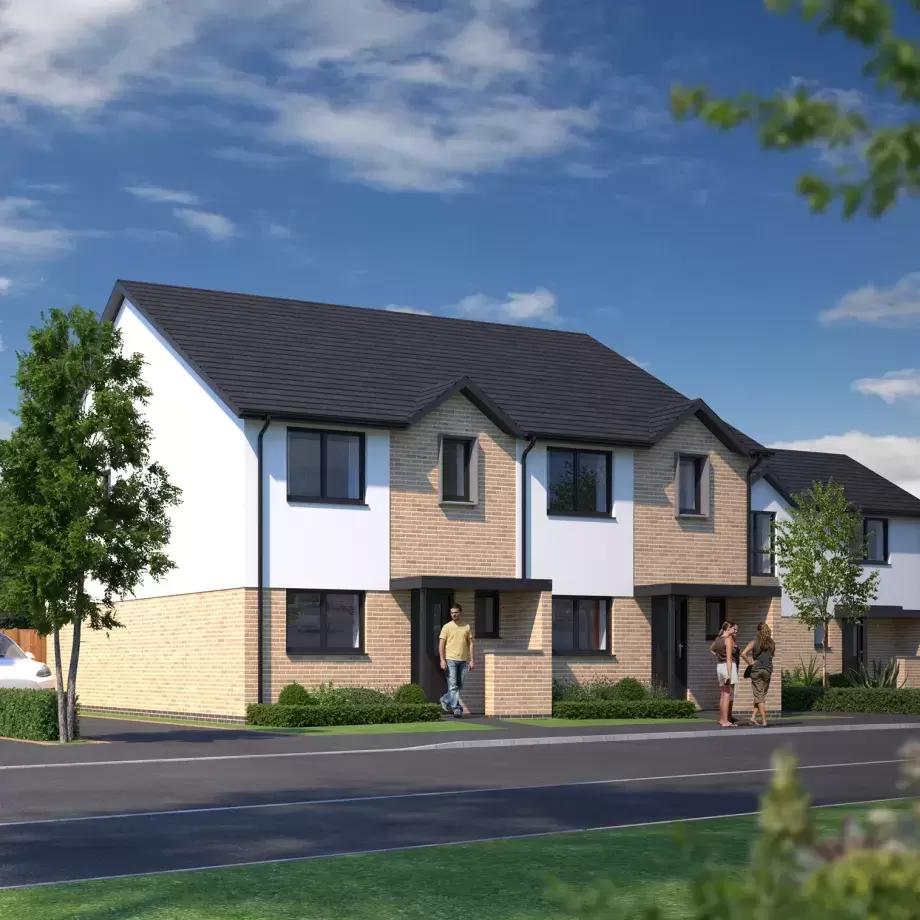 Street scene of Heanton Lea Gardens new homes in Braunton