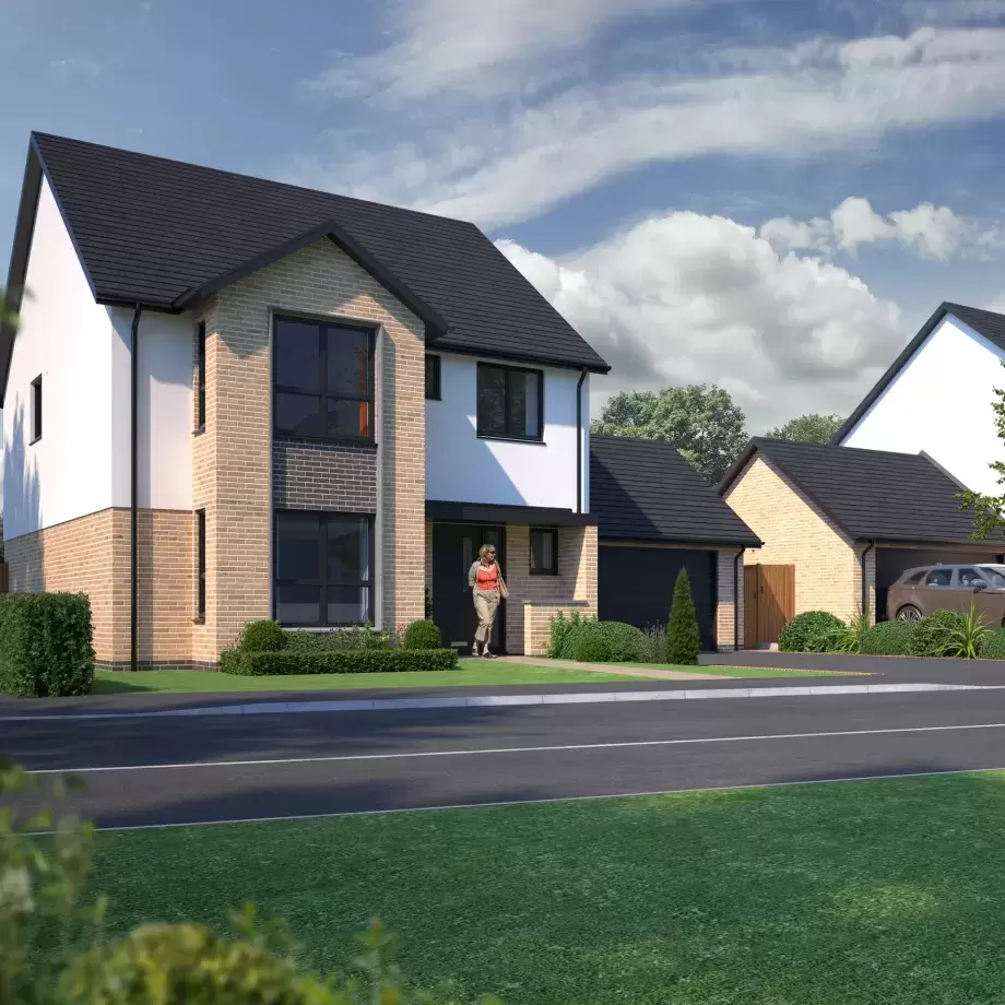 Street scene of Heanton Lea Gardens new homes in Braunton